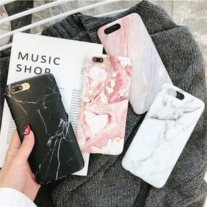 iPhone XR/XS/7/8/Plus❤️ins white marble phone case